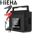 【Hieha】Portable Car Jump Starter, 4000A Car Battery Booster, Built-in 150PSI Tire Inflator, 12V Car Battery Starter, 15000mAh Power Bank with LED Light
