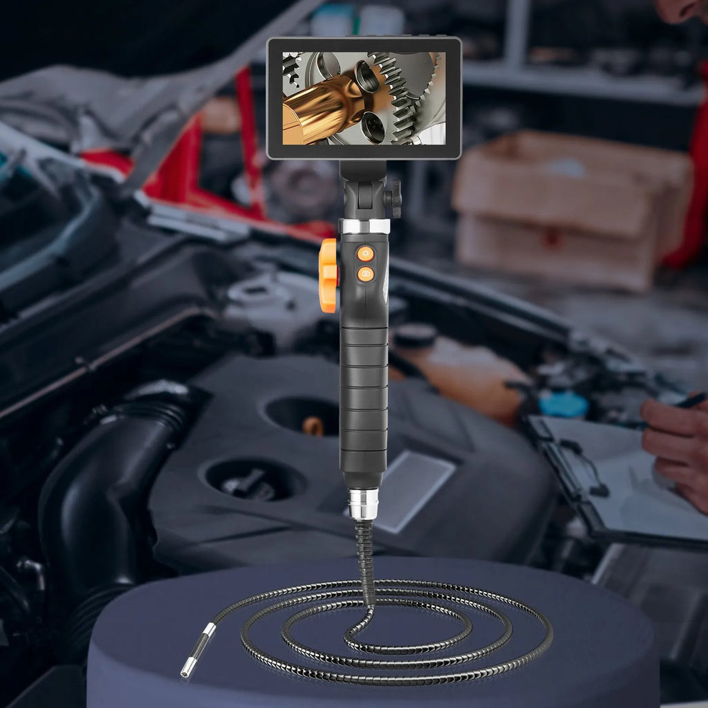 VEVOR Bidirectional Flexible Endoscope with Illumination Function, featuring a 0.25-inch lens and a 5-inch IPS HD screen.